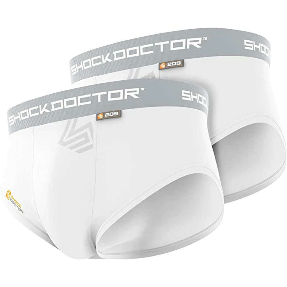 Shock Doctor Boys' Core Brief With Cup Pocket (2-Pack) 3 Shock Doctor Boys' Core Brief With Cup Pocket (2-Pack)