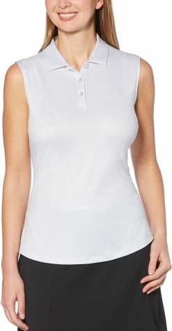 Callaway Women's Printed Sleeveless Golf Polo – Extended Sizes