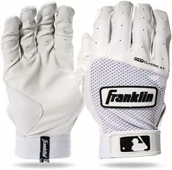 Franklin Classic XT Youth Batting Gloves - Youth Small - White