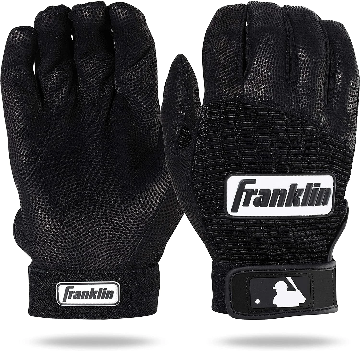 Franklin MLB Pro Classic Adult Batting Gloves - 2 Extra Large - Black 3 Franklin MLB Pro Classic Adult Batting Gloves - 2 Extra Large - Black