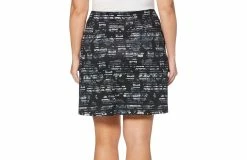 Callaway Women's 18” Stained Glass Floral Golf Skort - Extended Sizes -Baseball Softball Shop CGKBS95W 002 Caviar MODBCK