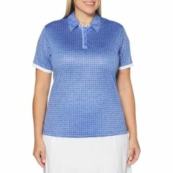 Callaway Women's Mini Geo Print Golf Polo - Extended Sizes