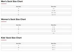 New Balance Men's Over The Calf Baseball Socks -Baseball Softball Shop NB SockChart