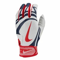 Nike Huarache Edge Batting Gloves - Adult 2XL - Navy/Red/White