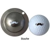 Tin Cup "Stache" Custom Golf Ball Marker -Baseball Softball Shop Updated STACH NOCOLOR FRT