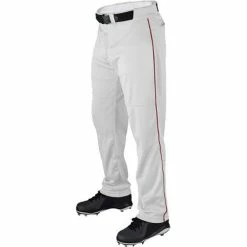 Wilson Men's Relaxed Fit Poly Warp Knit Piped Baseball Pants WTA4332 -Baseball Softball Shop WTA4232Y WHT SCA 0bed2b8a 903b 4549 abde 3e0080e6c322
