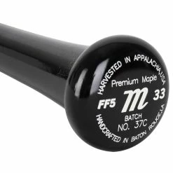 Marucci FREEMAN5 Pro Model Maple Wood Bat - Black - 2023 Model -Baseball Softball Shop marucci wood bat freeman5 black 23 inset5