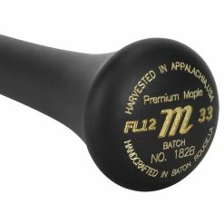 Marucci LINDY12 Pro Model Maple Wood Bat - Black/Black - 2023 Model -Baseball Softball Shop marucci wood bat lindy12 black black 23 inset5