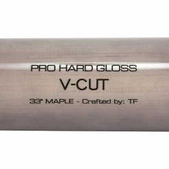 Victus Gloss V-Cut Wood Bat - Black/Gray -Baseball Softball Shop victus wood bat v cut bkgy inset2